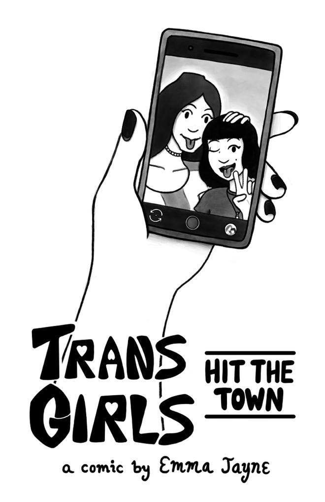 illustration featuring hand holding a phone featuring a photo of two people