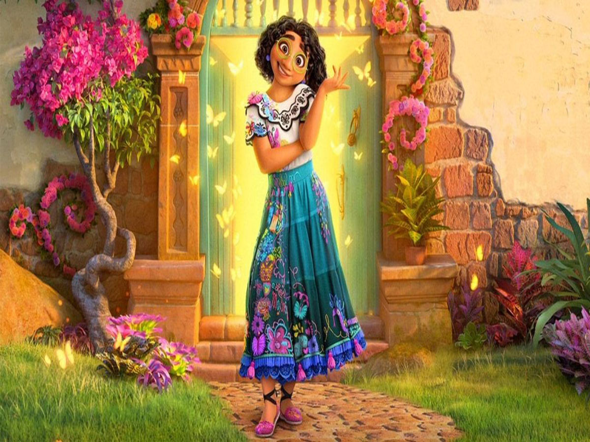 New Disney Encanto Movie Isabela Dress Costume For Girls- Fits