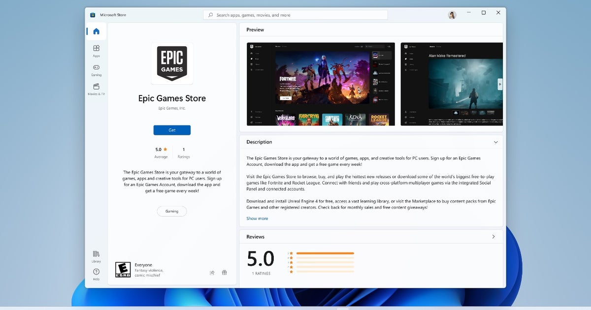 Epic Games is coming to the Microsoft Store