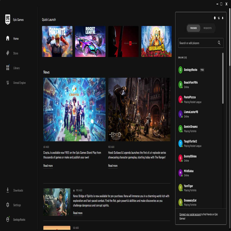 Epic Games Store to add party system with voice and text chat