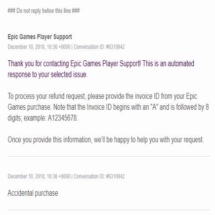 How to Self-Request an Refund from Epic Games Store 