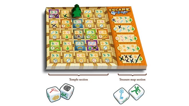 Escape Roll & Write board game layout 2