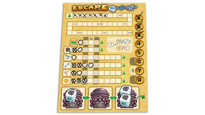 Escape Roll & Write board game layout 3