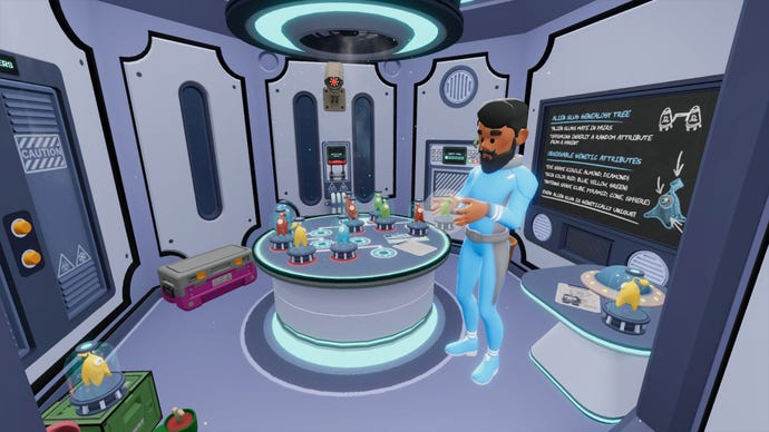A character solves a puzzle in Escape Simulator's Among Us DLC