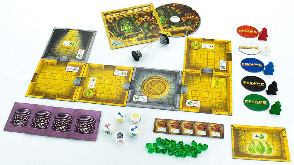 Escape: The Curse of the Temple board game gameplay layout