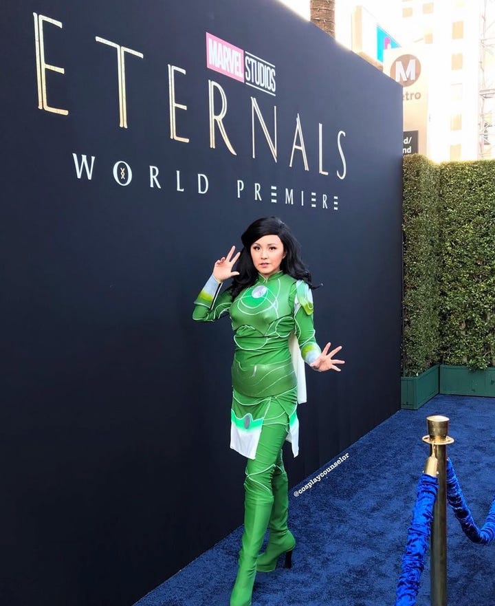 Cosplayers Attend The Eternals World Premiere