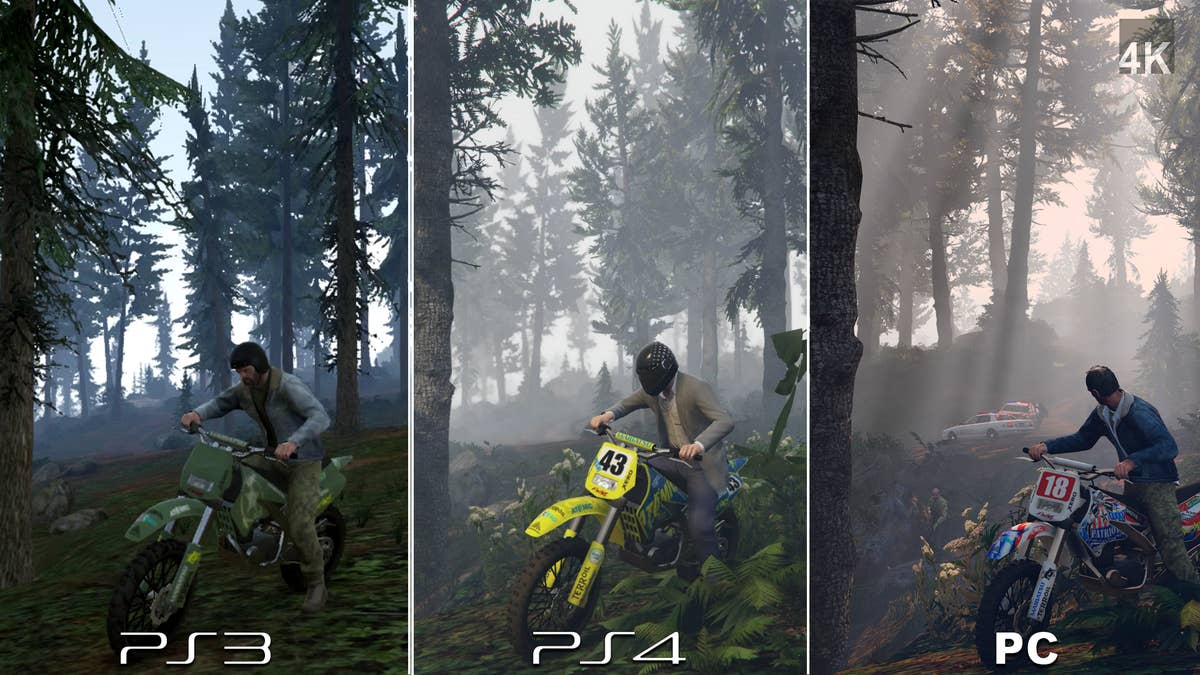 Imagens comparam GTA V no PC, PS4 e PS3