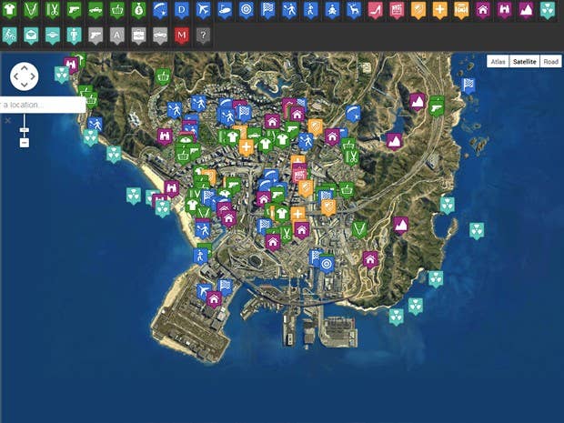 Mapa de GTA V em forma de Google Maps