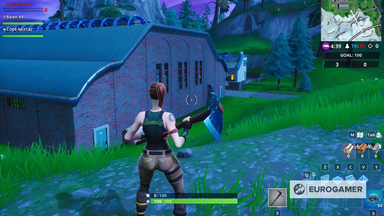 Fortnite indoor soccer pitch location How to score a goal on an indoor