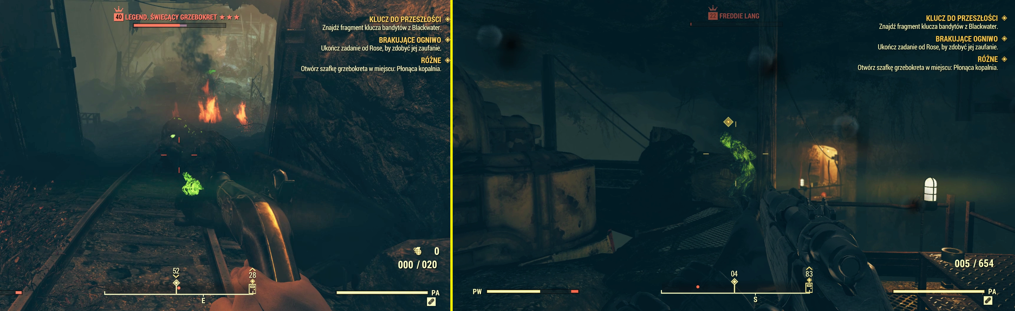 Fallout 76 Klucz do Przeszłości kopalnia Blackwater i fragment