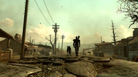 Hanging out with Dogmeat in a Fallout 3 screenshot.
