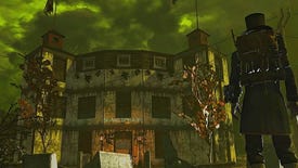 A recreation of the Globe theatre in a Fallout 76 screenshot.