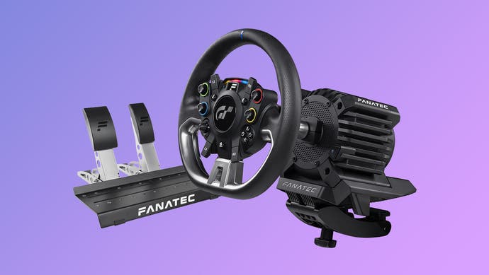 the fanatec gt dd pro, a direct drive racing wheel and pedals