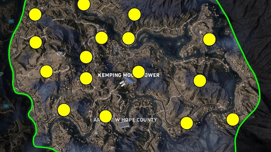 Far Cry 5 własność kultu Rzeka Henbane (mapa) Eurogamer.pl