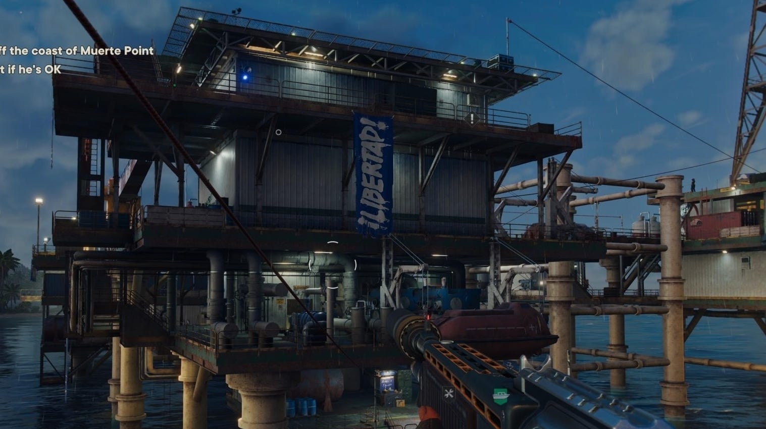 Far Cry 6 Crane On Oil Rig Far Cry 6 GDP Oil Platform location and how to get oil platform gun