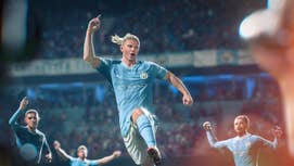 Manchester City's Erling Haaland celebrates in EA Sports FC 24