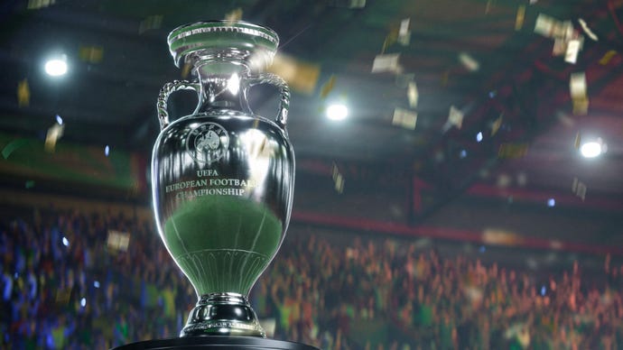 Die UEFA-Trophäe in EA Sports FC 24