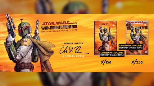 Exclusive Comic Drop: War of the Bounty Hunters, Signed by Charles Soule
