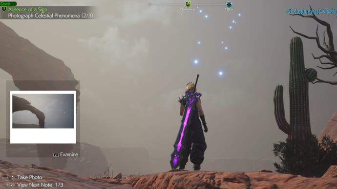 ff7 renaissance panel absence landing strip location cloud standing placement