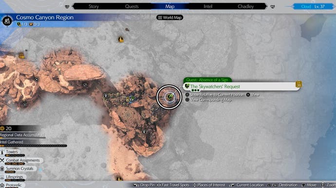 ff7 renaissance absence of start panel map location