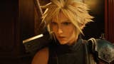 A still from the Final Fantasy 7 Rebirth release date trailer showing a concerned Cloud Strife.