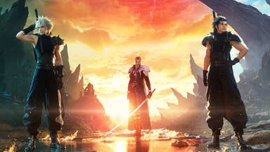 Cloud, Sephiroth and Zack in the sunrise in Final Fantasy 7 Rebirth