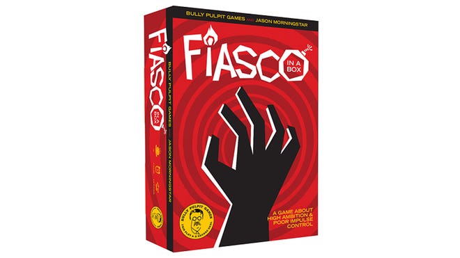 Fiasco! in a box RPG box