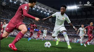 Vinicius Jr dribbles past a defender in FIFA 23