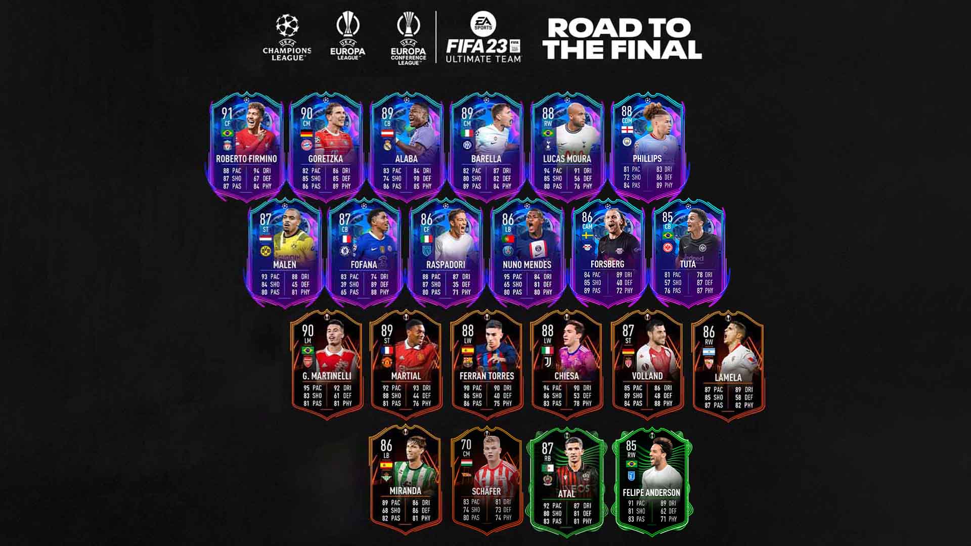 Bilder zu FIFA 23 RTTF Tracker: Alle Finale-Upgrades der UCL, UEL & UECL