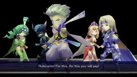 The party prepare themselves for battle in Final Fantasy IV's 3D Remake