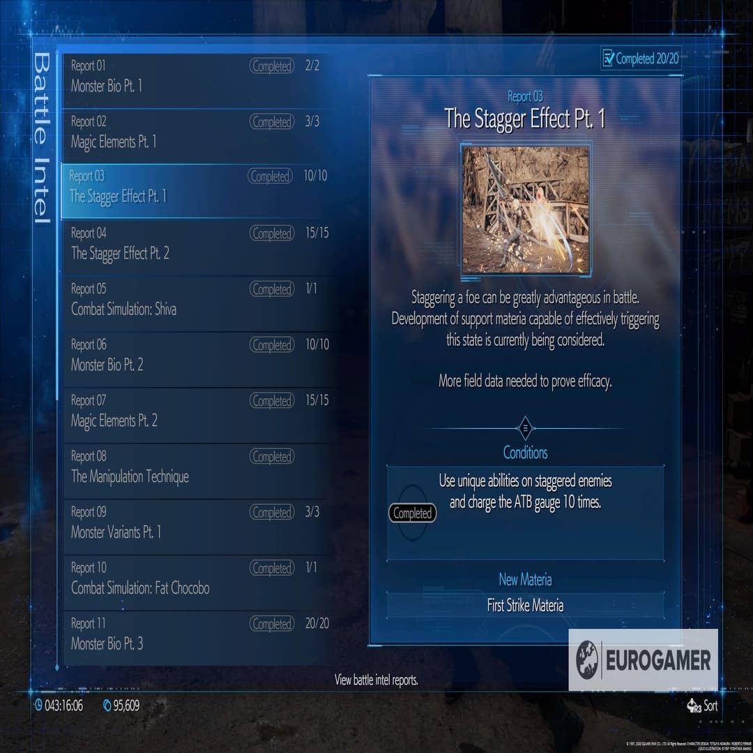 Final Fantasy VII Remake Battle Intel Guide