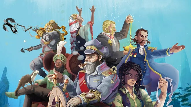 Finding Atlantis board game spill, featuring hidden information, deduction and exploration mechanics.