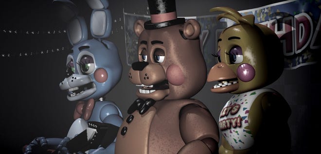 The Freddy Fazbear Band stands together