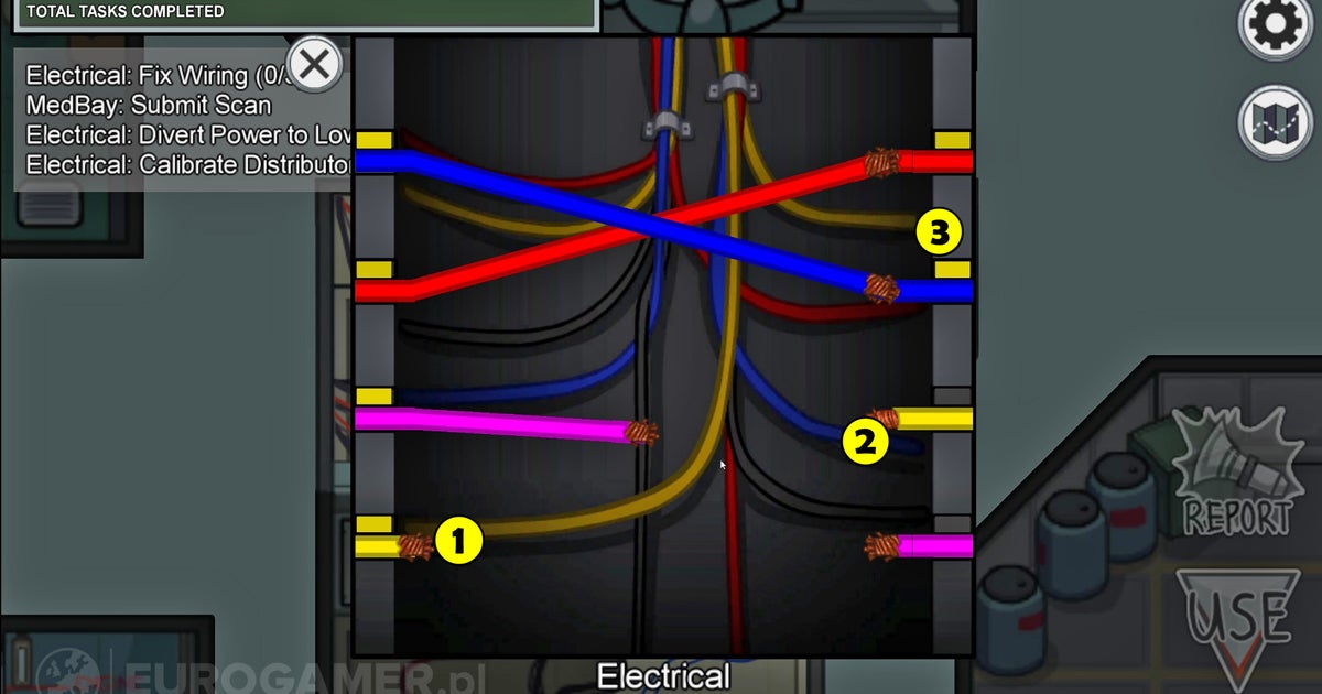 Wire Task Among Us - zadanie (task): fix wiring | Eurogamer.pl