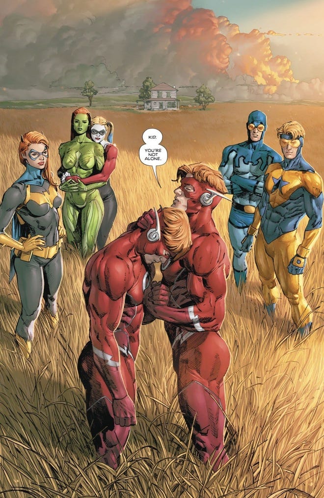 Wally West consoles himself