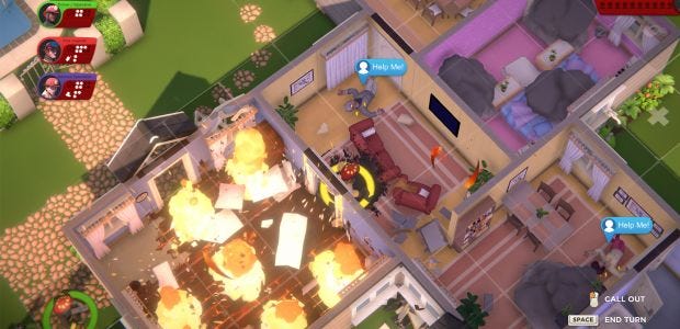 Slig Shom: Screenshot Game Rescue Fire