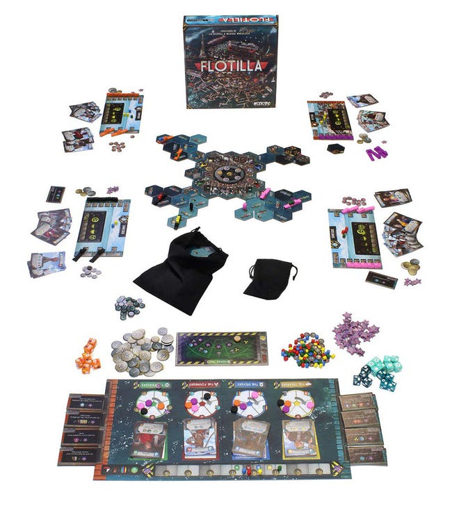 Flotilla board game gameplay layout
