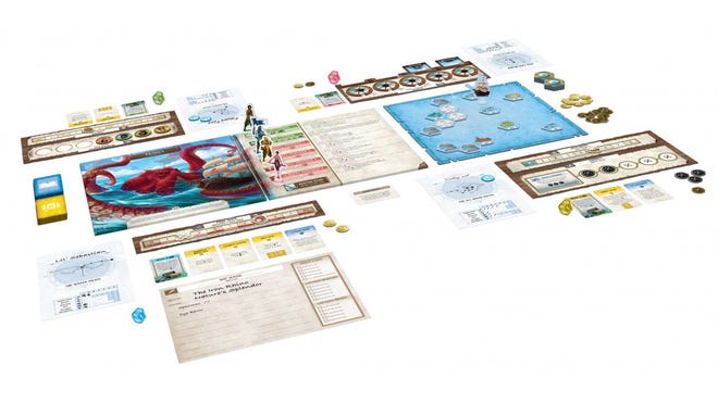Forgotten Waters board game layout
