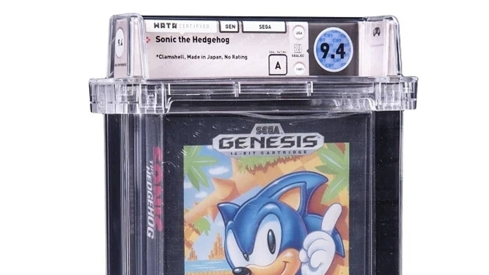 Sonic the Hedgehog (Gen, Sega, 1991) Wata 7.5 CIB (Complete in Box), Lot  #13263