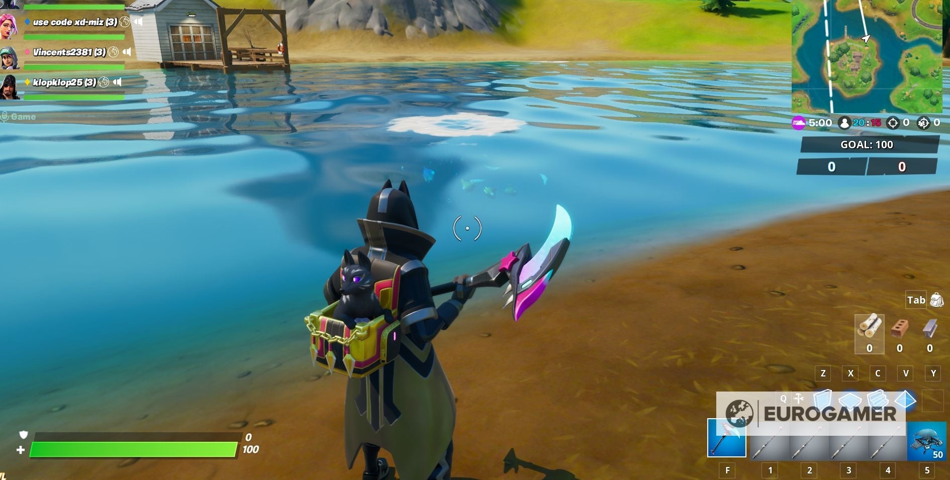 Fortnite Fishing how to catch a weapon and fishing locations