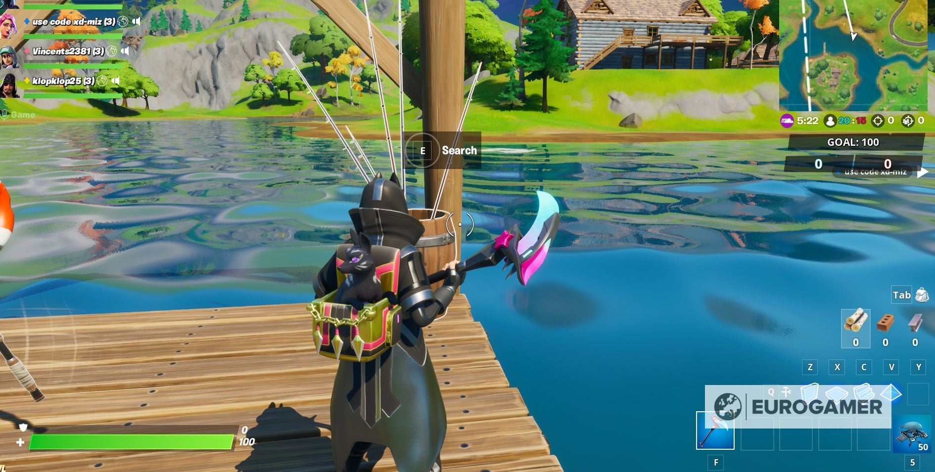 Fortnite Fishing how to catch a weapon and fishing locations