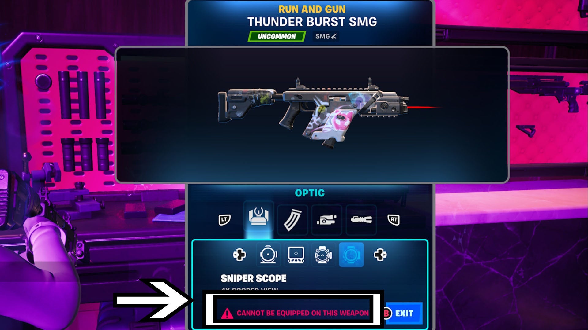 How to apply Weapon Mod in Fortnite