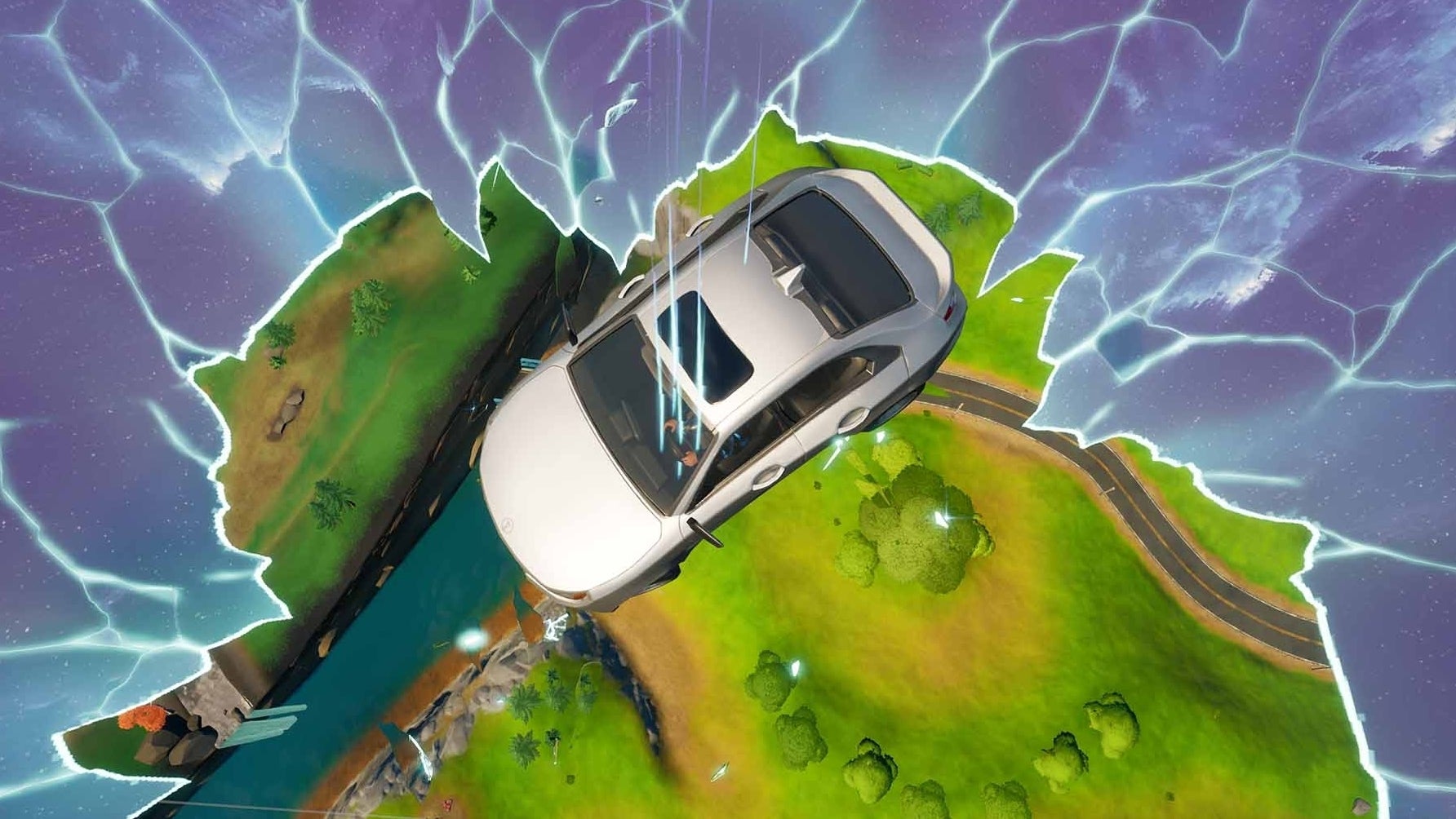 Fortnite Season 4 Alle Risse zum Durchfahren mit Autos oder