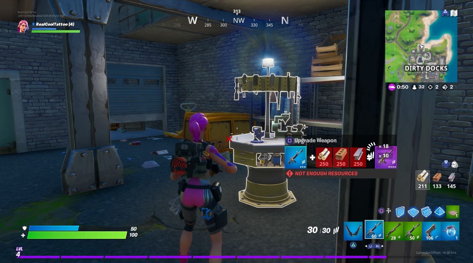 Fortnite Upgrade Bench locations swap materials for better equipment
