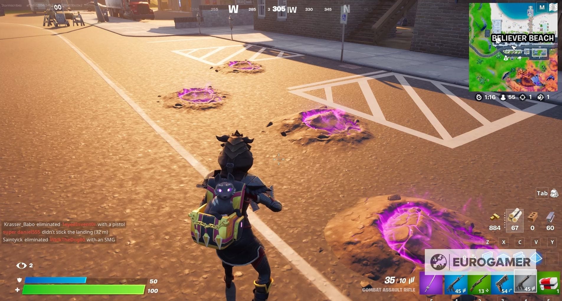 Fortnite Caretaker's footprints location Where to study the Caretaker