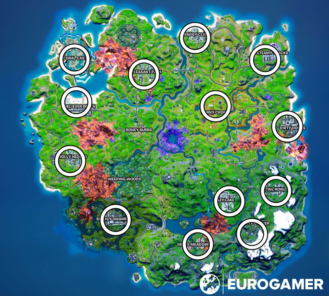 Fortnite Birthday cake locations: The fastest way to find all Birthday cakes  on the map