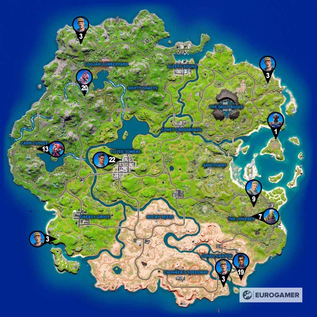 Wo Sind Die Abschussrampen In Fortnite Fortnite: Rekrutiere einen Charakter und Bewege dich mit ihm 1.000