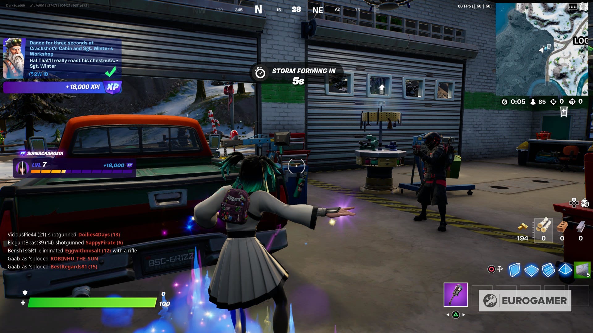 Dance For Three Seconds At Crackshot's Cabin Fortnite workshop locations: Where to dance for three seconds at