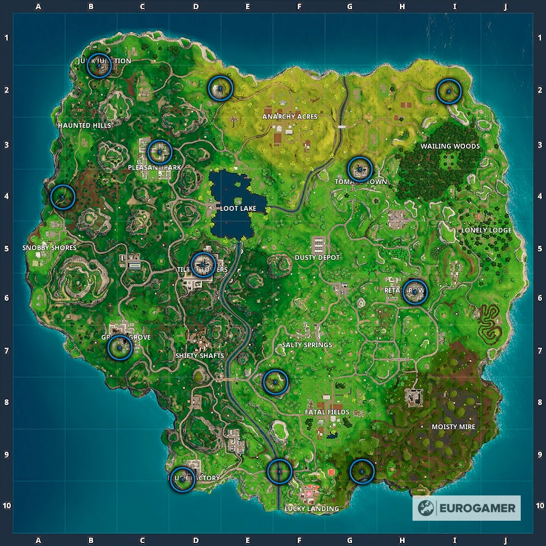 Fortnite: Eiswagen - Karte mit allen Fundorten (Herausforderung Woche 4