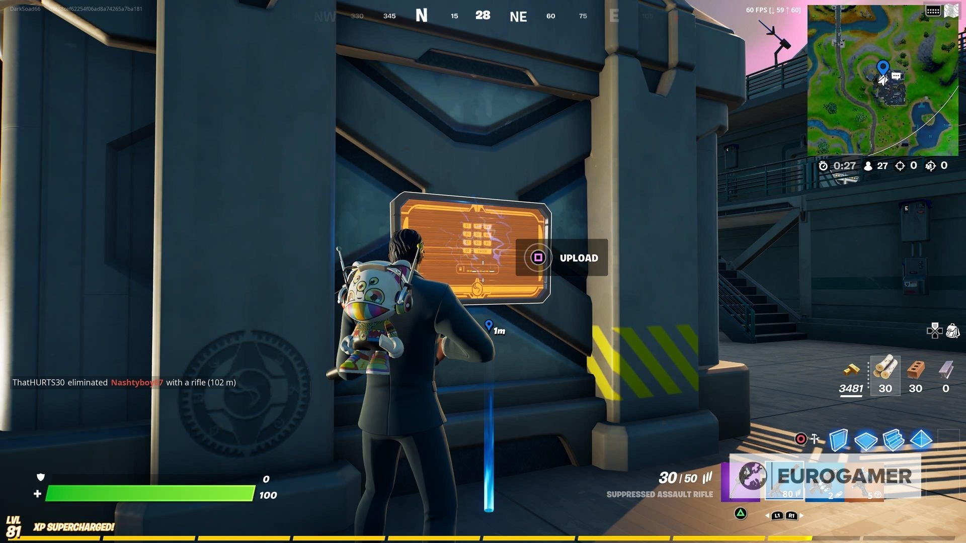 Fortnite How to interact with equipment at any IO radar dish base